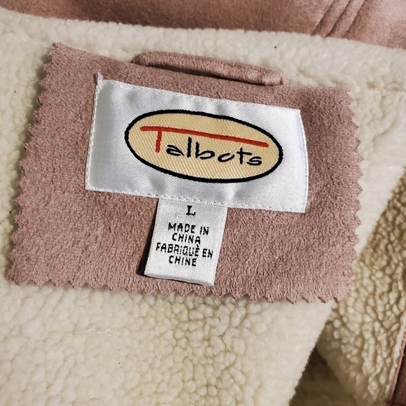 Talbots Powder Pink Suede Like Look Vest Size Large - Picture 7 of 9